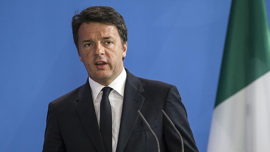 AB Zirvesi nde  Renzi  protestosu!